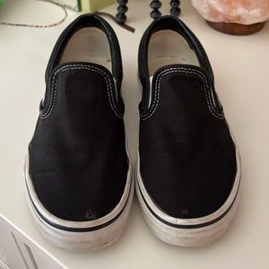 Black slip on Vans